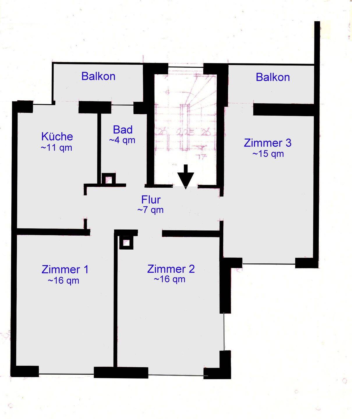 Renovierte 3-Zimmer-Wohnung mit Balkon, Nähe BASF und Klinikum, 67063 Ludwigshafen am Rhein (Friesenheim/Nord)