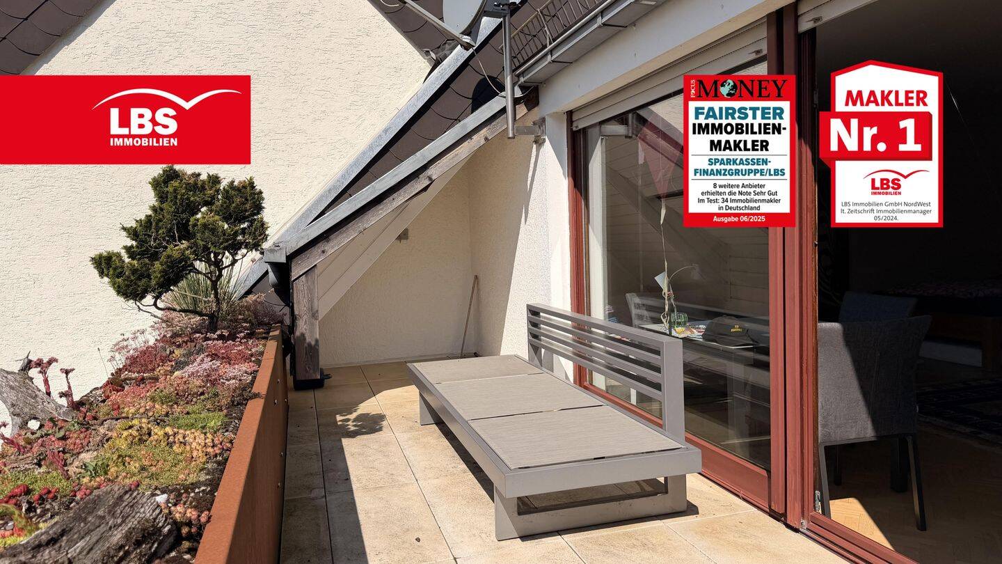 Helle 1-Zimmer-Dachgeschosswohnung mit Kaminofen & zwei Balkonen, 58339 Breckerfeld
