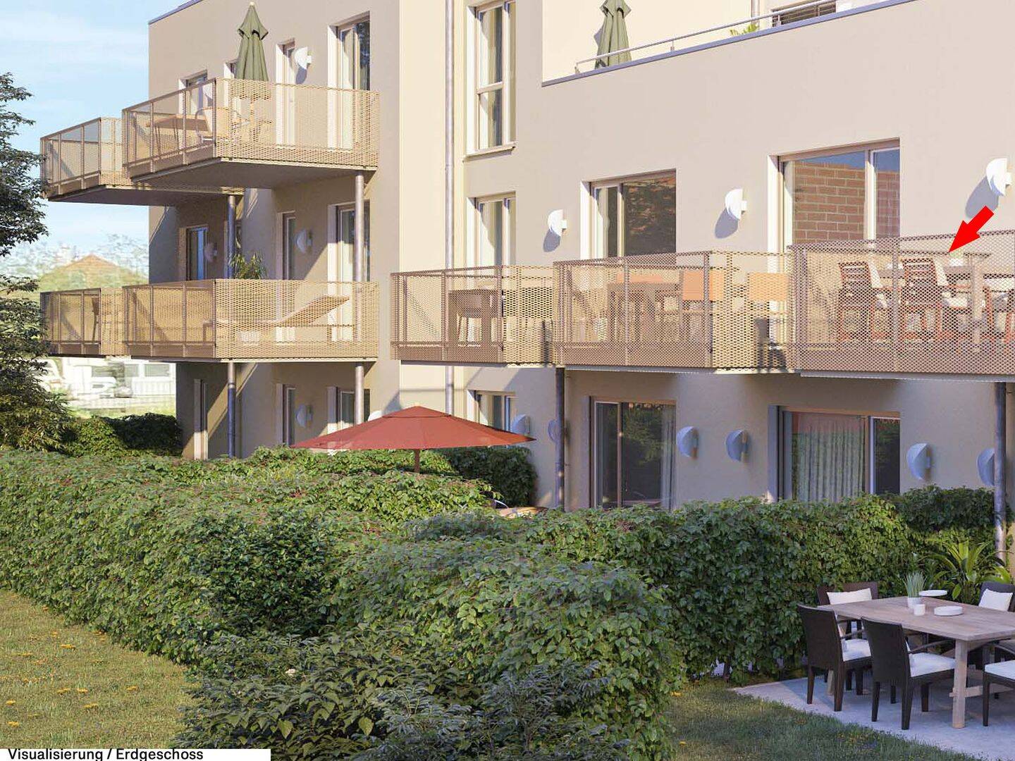 ERSTBEZUG Ruhig gelegene 2-Zimmerwohnung mit Blick ins Grüne in Rosenheim Mitte, 83022 Rosenheim (Happing Innenstadt Ost Süd West)