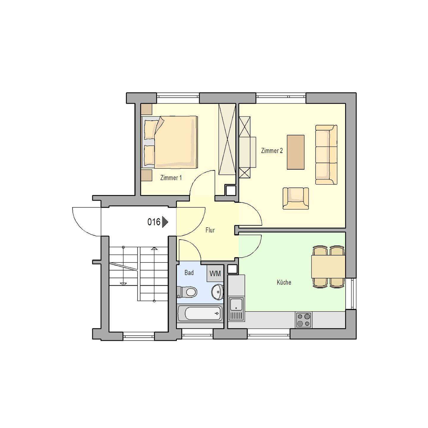 Schöne 2-Zimmer-Wohnung in Ziegelstein, 90411 Nürnberg