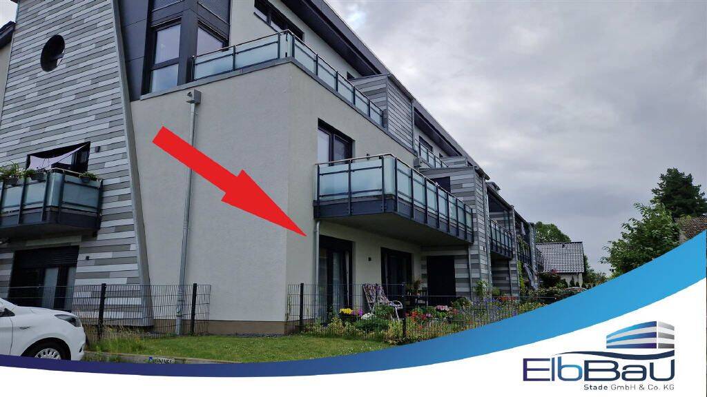 moderne Erdgeschosswohnung mit überdachter Terrasse und Garten, 21698 Harsefeld
