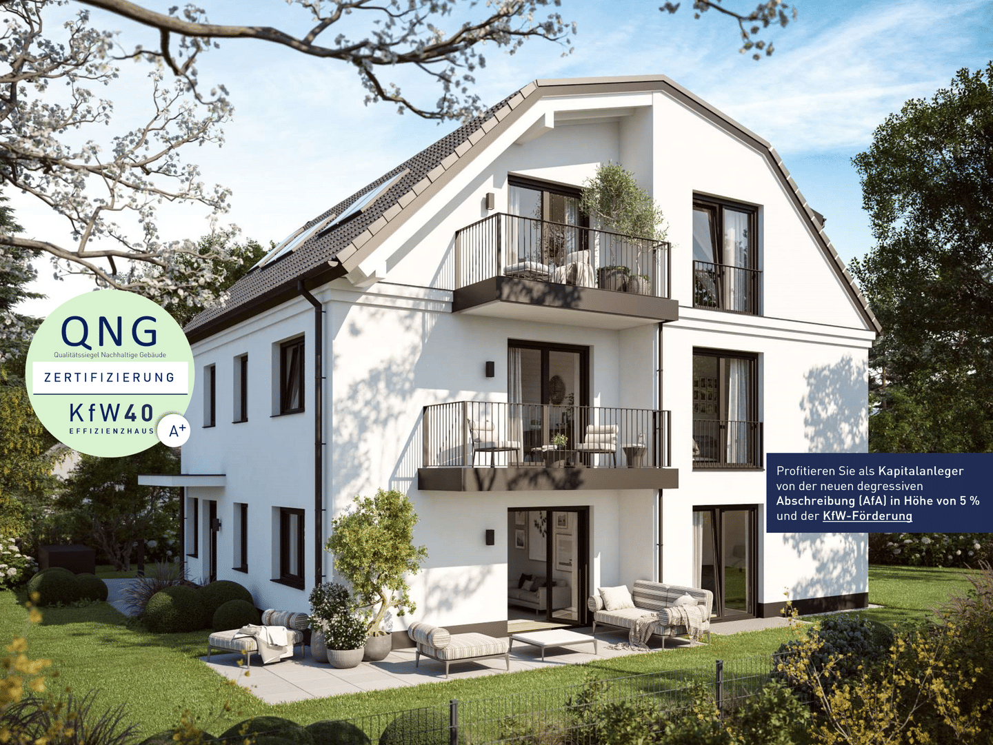 Großzügige NEUBAU-Gartenwohnung mit taghellem Raum im wohnlich ausgebauten Souterrain (inkl. 2. Bad), 81825 München (Berg am Laim Trudering-Riem)