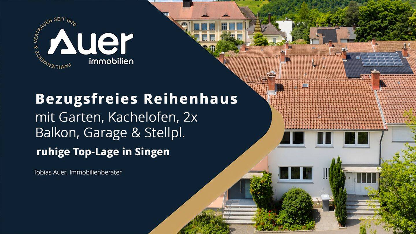 bezugsfr. Reihenhaus mit Garten, Kachelofen, 2x Balkon, Garage & Stellpl. ruhige Top-Lage in Singen!, 78224 Singen (Hohentwiel)