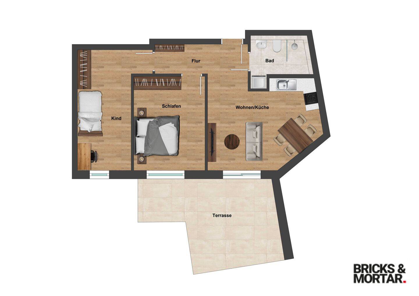 3 Zimmer Wohnung im Erdgeschoss Neubau an der Kahnfahrt, 86153 Augsburg (Innenstadt)