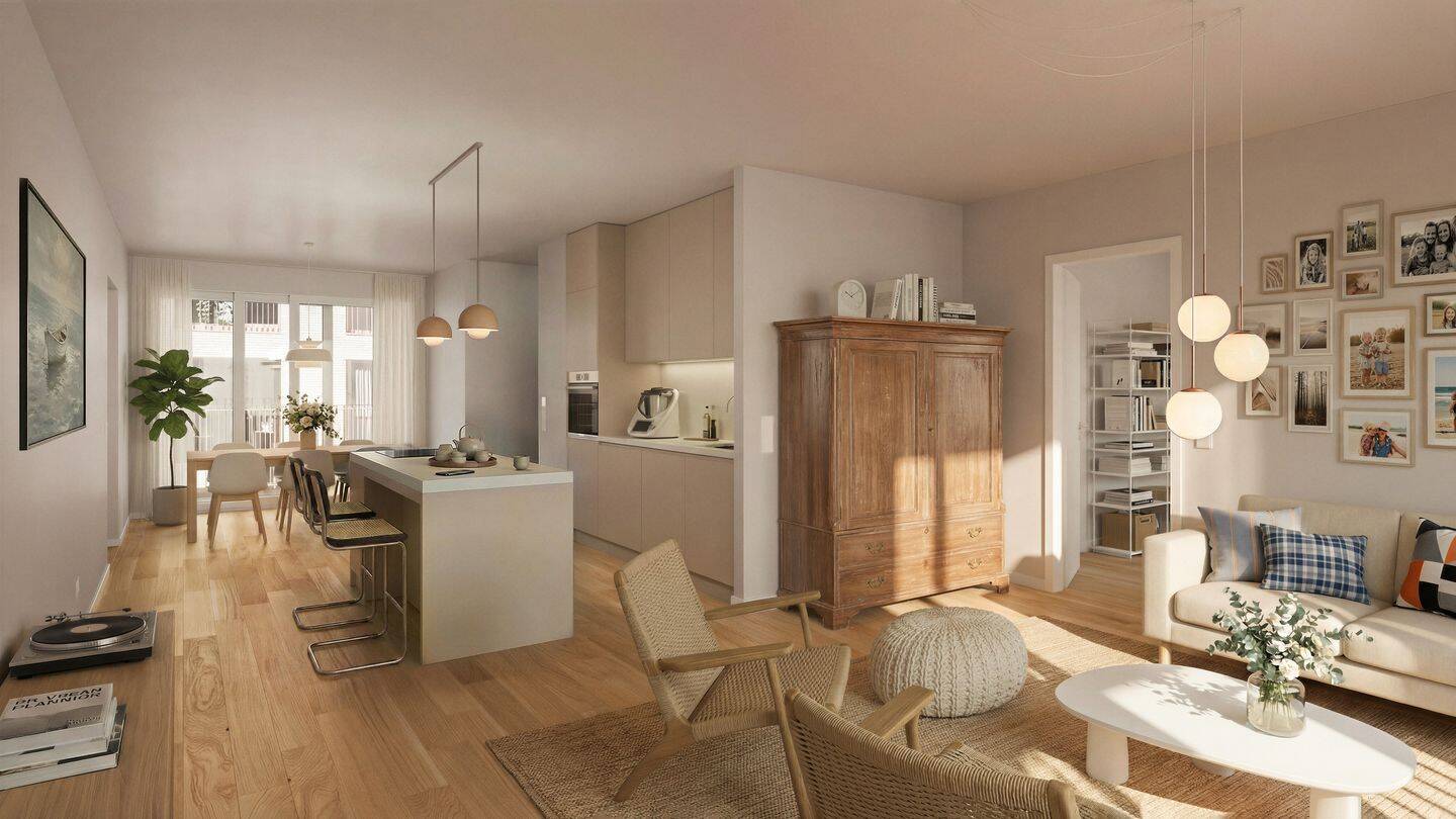 schröders. – Zwei Zimmer, 75,35 m² mit Terrasse in Alsternähe