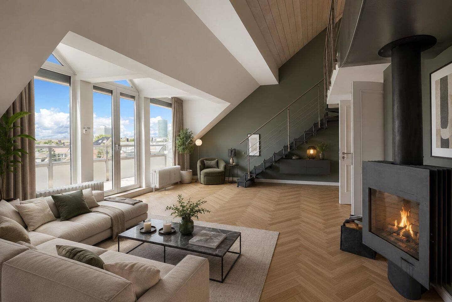 Traumhafte Penthouse-Maisonette mit Privat-Aufzug im begehrten Sachsenhausen-Nord!, 60596 Frankfurt am Main (Sachsenhausen)