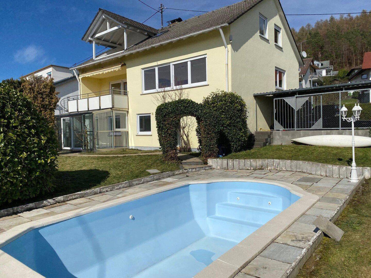 freistehendes Haus mit ELW, Seesicht, Garten und Pool, 78351 Bodman-Ludwigshafen