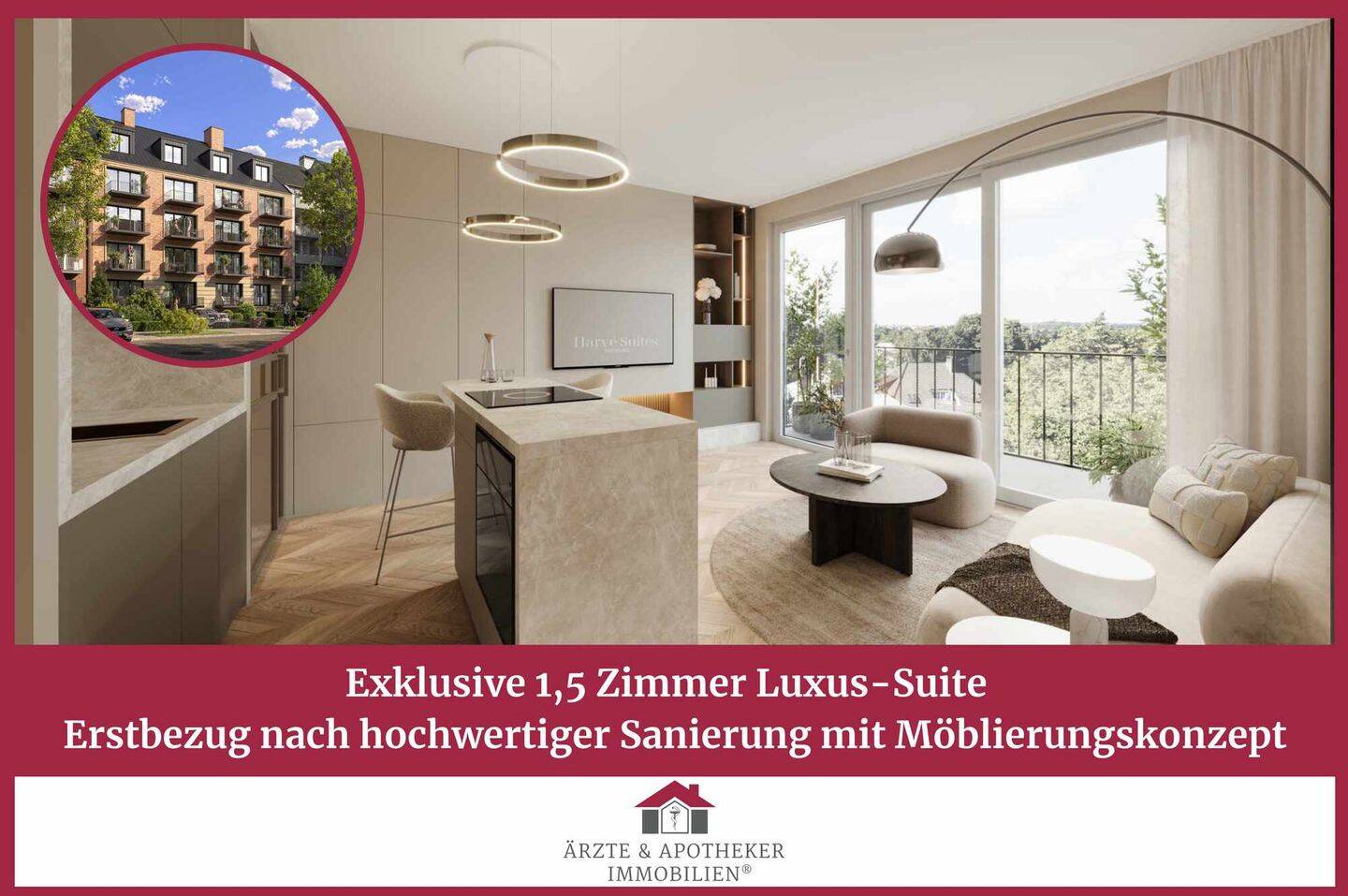 Exklusive 1,5 Zimmer Luxus-Suite – Erstbezug nach hochwertiger Sanierung mit Möblierungskonzept, 20144 Hamburg (Eimsbüttel Harvestehude Hoheluft-Ost Rotherbaum)