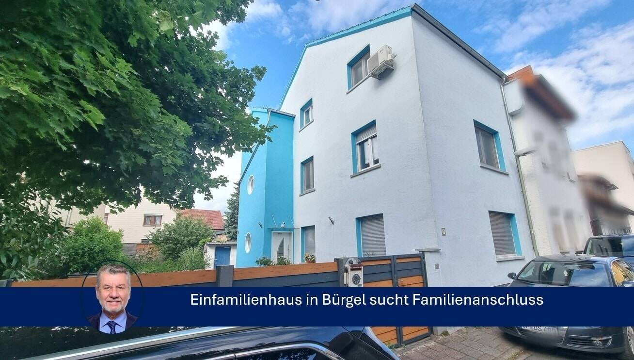 Anspruchsvolles Einfamilienhaus im Herzen von Bürgel mit Garten und 2 Garagen….frei!, 63075 Offenbach am Main (Bürgel Offenbach am Main Rumpenheim Waldheim)