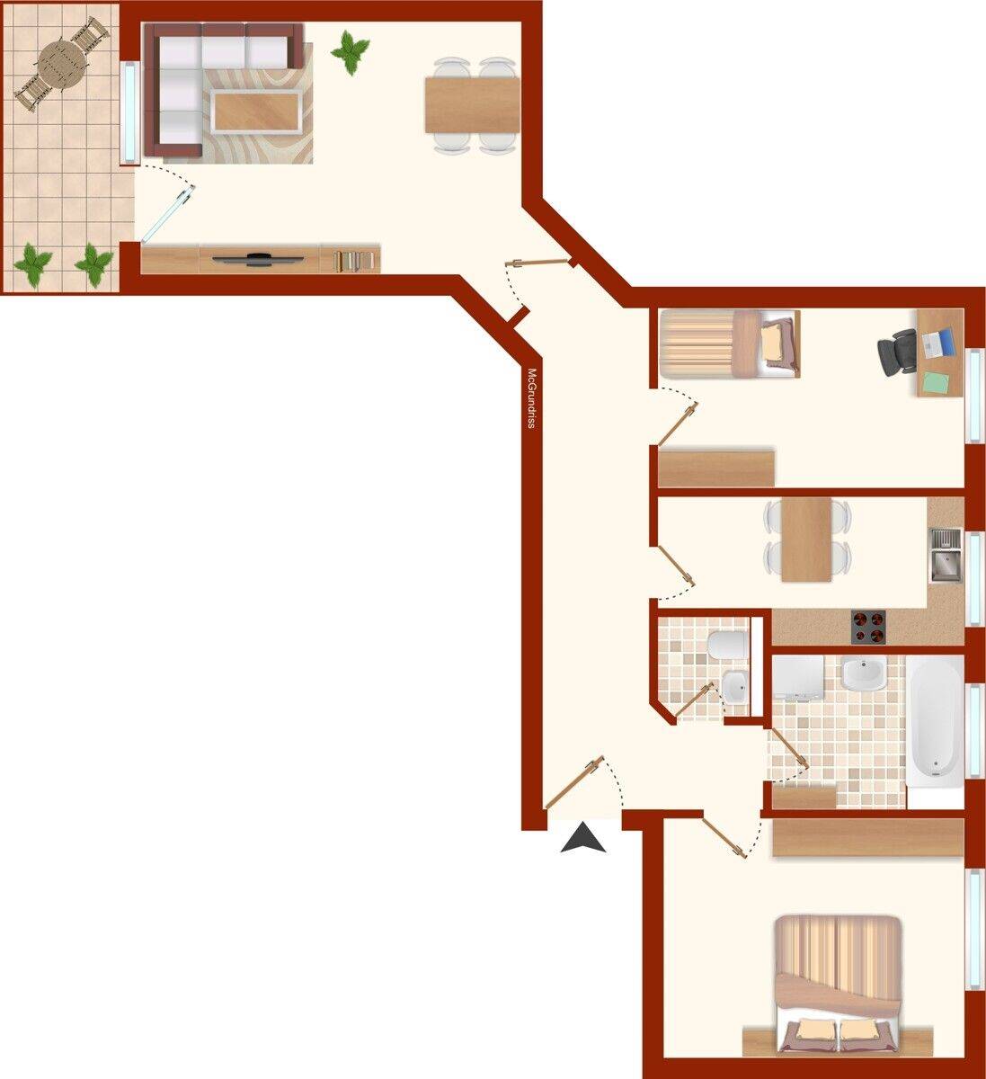 3 Zi.-ETW OG, Balkon, Garage, sofort frei, in Mössingen, 72116 Mössingen