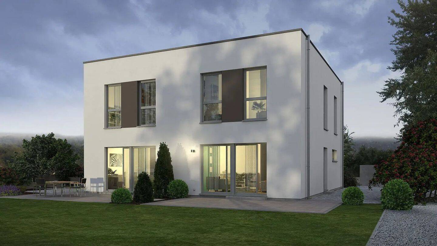 Puristisches Doppelhaus im Flachdach Design – Zusammen wohnen – Kosten Teilen, 45770 Marl