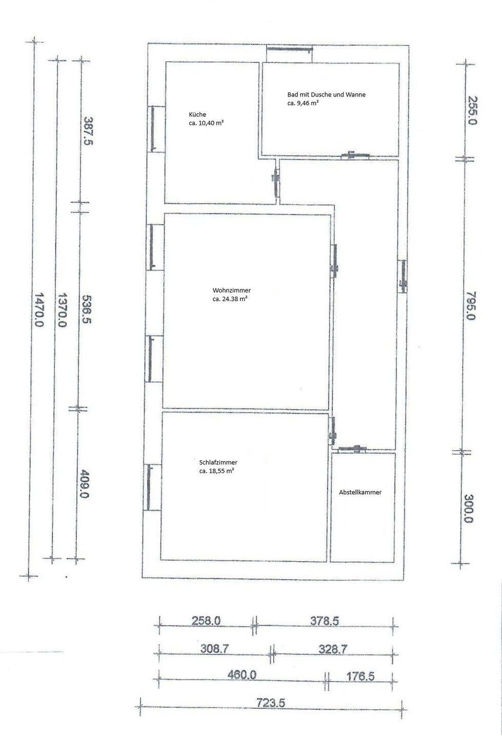 Geräumige 2-Raum-Erdgeschosswohnung mit Dusche und Wanne, 7806 Neustadt an der Orla