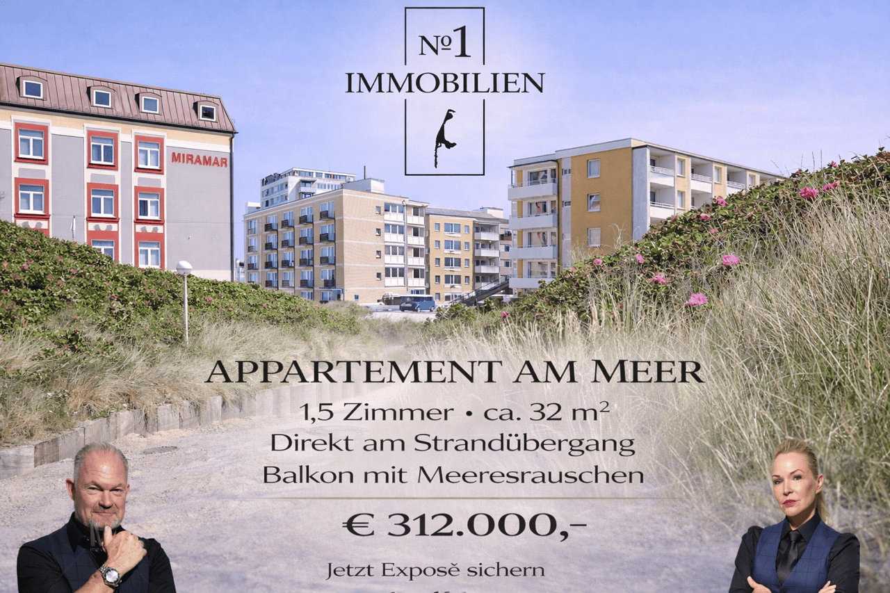 Haus Carmen Sylva: 1,5 Zimmer Ferienwohnung in bester Strandlage, 25980 Sylt