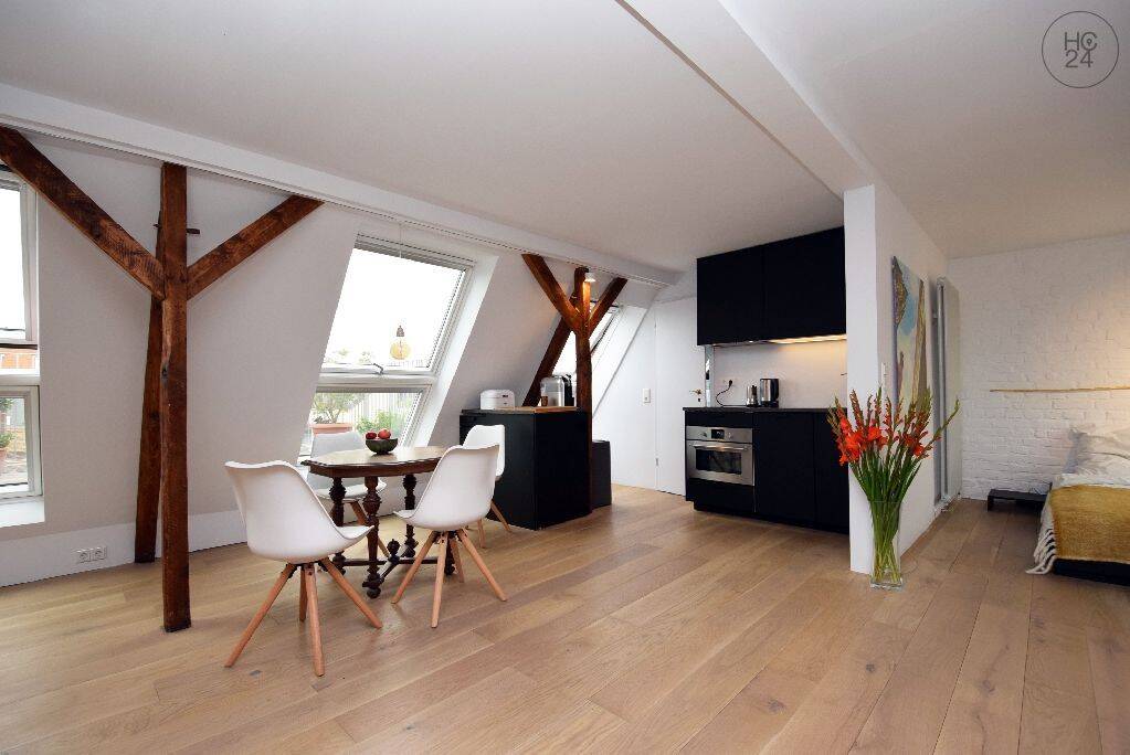 Atelierflair -möbliert – mit 30 m² Dachterrasse über den Dächern der Südstadt, 50677 Köln (Innenstadt-Süd Altstadt-Süd Neustadt-Süd)