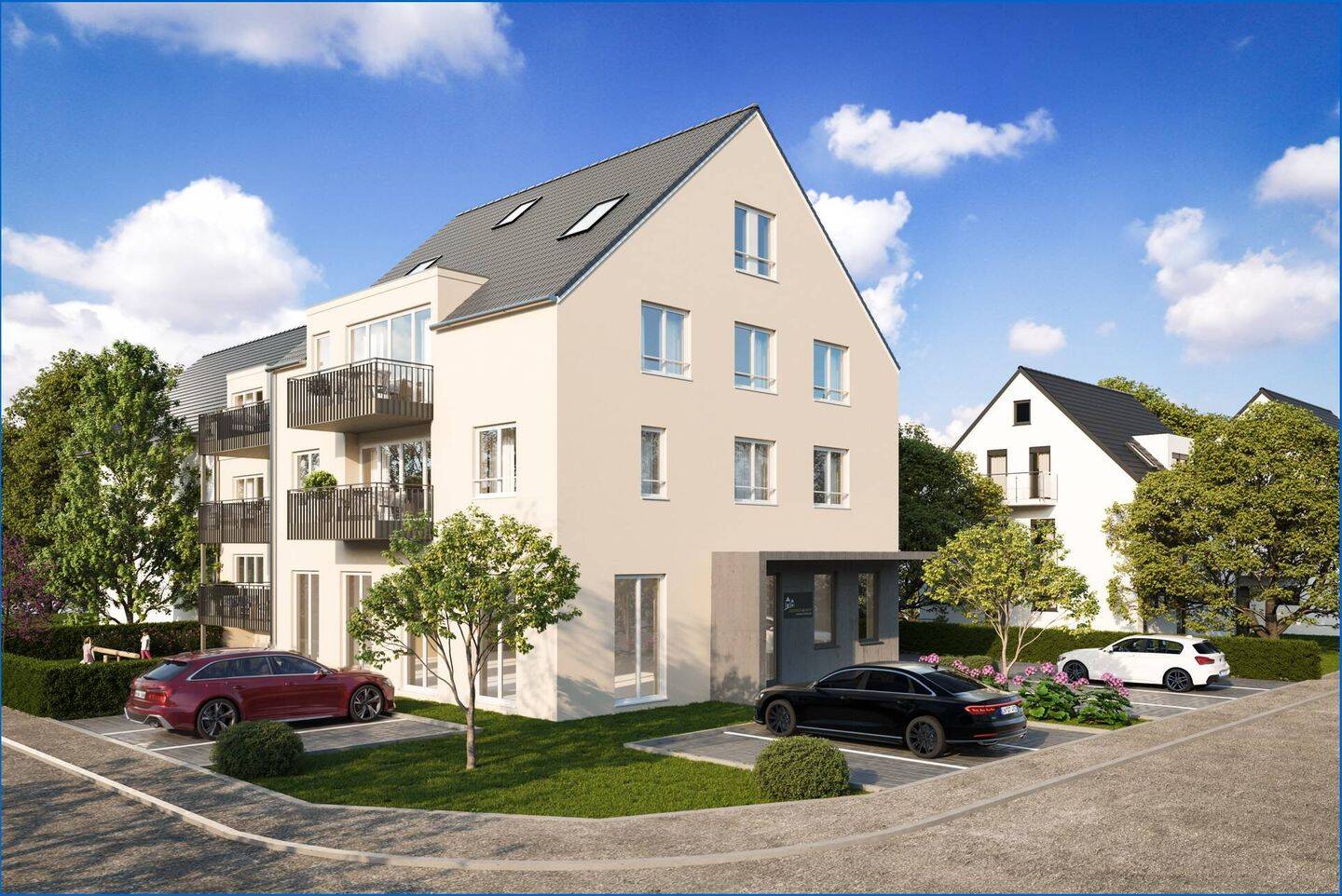 VK-START: KFW 55 – Attraktive 4,5 Zi.DG-Maison.-Whg., Balkon, Aufzug, Wärmepumpe, FB-Hzg., PV., 78315 Radolfzell am Bodensee