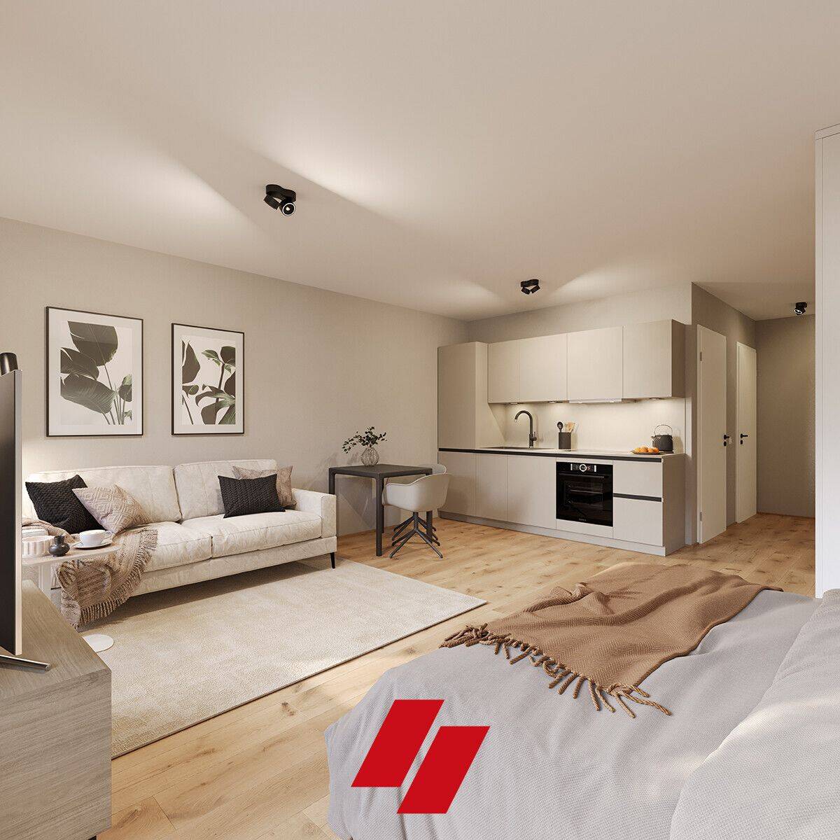Neubau Erstbezug: Exklusive und hochwertig ausgestattete 1 Zimmer Hochparterre Wohnung – Haus C, 28207 Bremen (Hastedt)