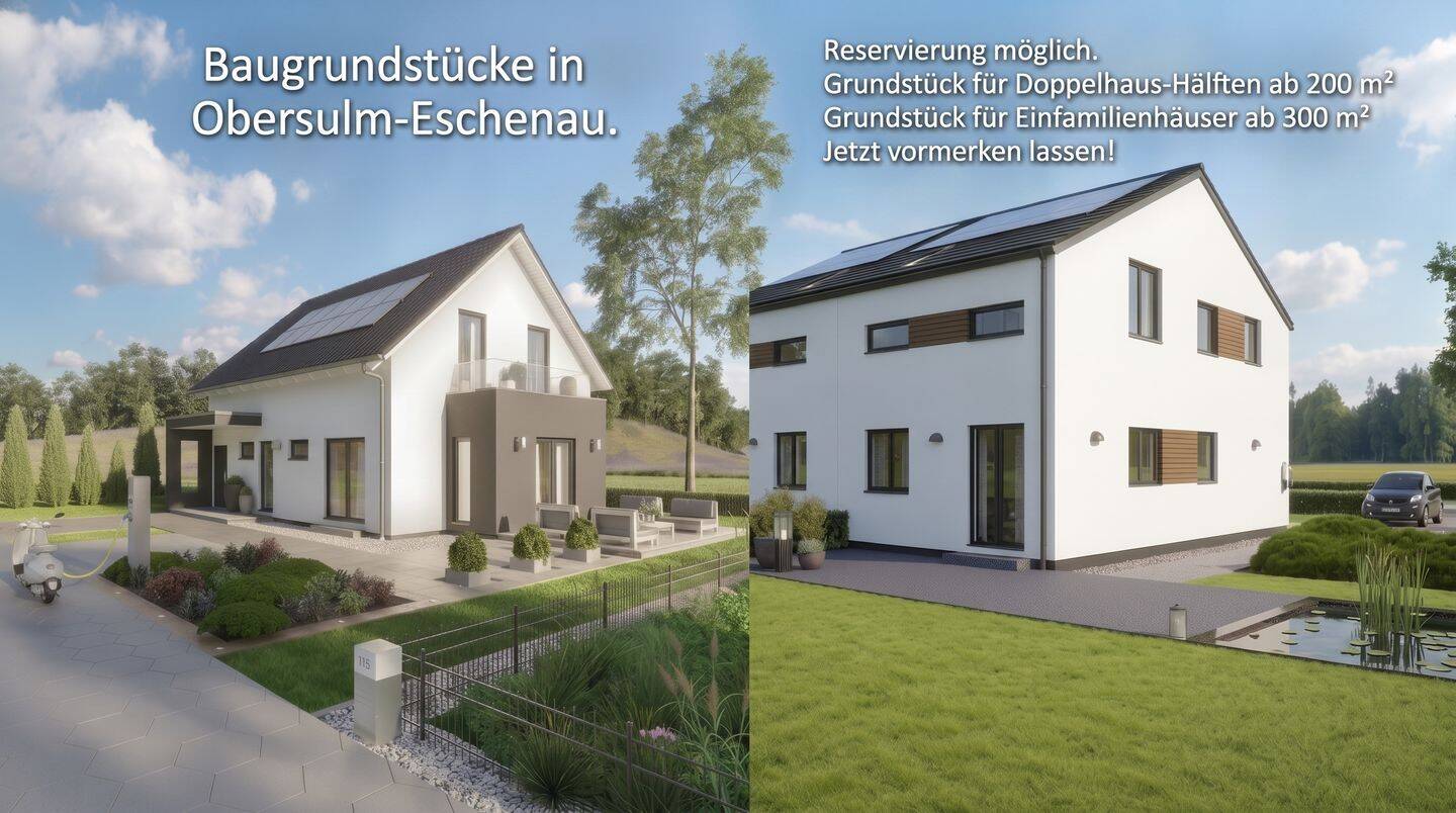 Baugrundstücke in Obersulm-Eschenau., 74182 Obersulm