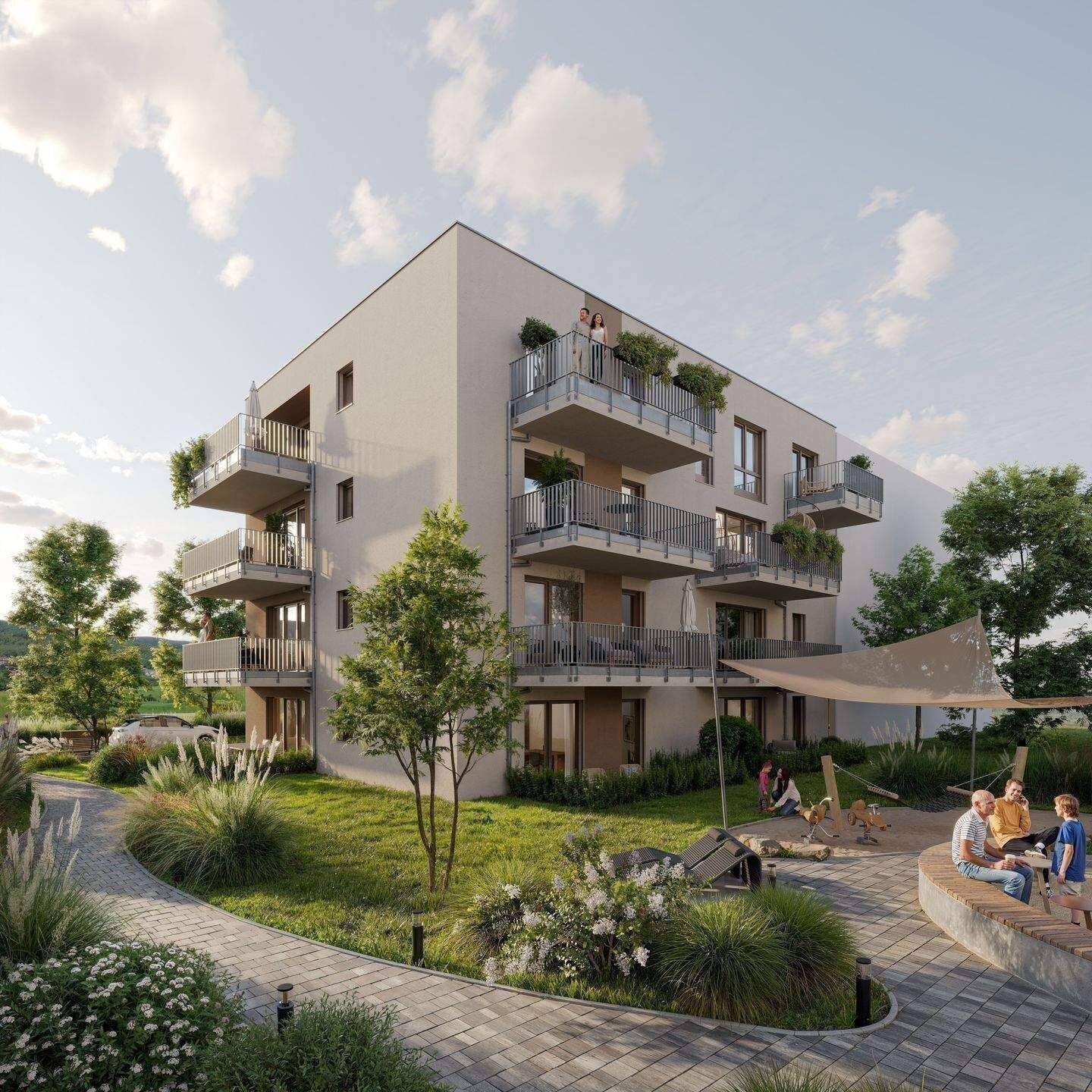 Stadtquartier „Bahnhofsareal“ / 3-Zimmer Neubauwohnung zwei Balkonen / Whg 06, 74523 Michelbach an der Bilz