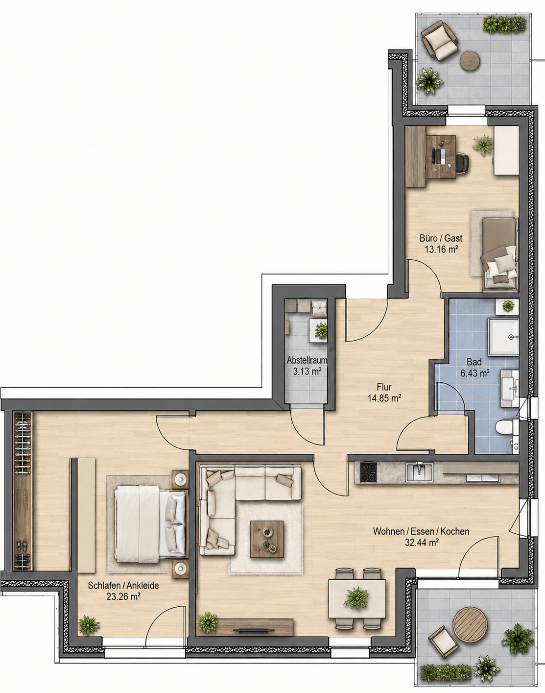 3 Zimmer Eigentumswohnung * 2 Balkone * barrierefrei, 59514 Welver