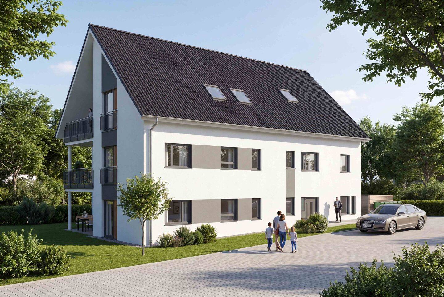 Zentrumsnah! Neubau 3,5-Zimmer-Gartenwohnung mit herrlicher Terrasse & eigenem Gartenanteil, 88471 Laupheim
