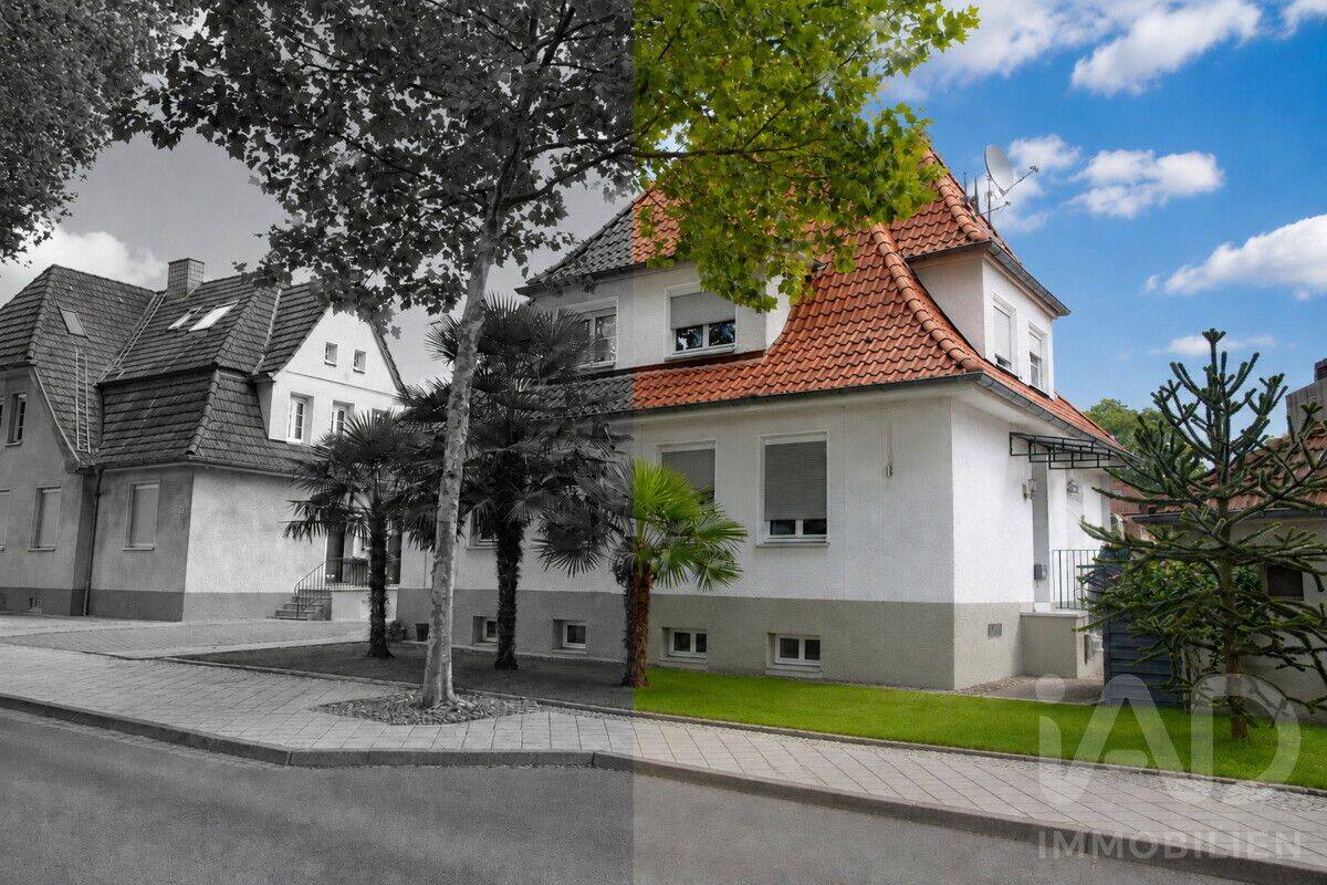 DOPPELHAUSHÄLFTE IN BOTTROP-WELHEIM HISTORISCHER CHARME TRIFFT MEDITERRANES LEBENSGEFÜHL, 46238 Bottrop (Batenbrock Welheim Welheimer Mark)