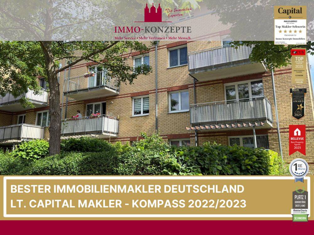 Attraktive 3-Zimmer-Wohnung mit Balkon in Schwerin-Krebsförden, 19061 Schwerin