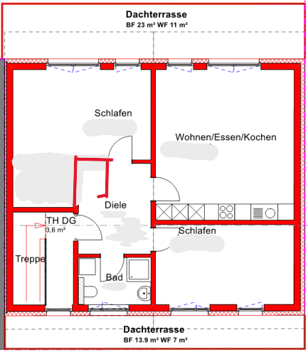 Dachgeschoss Wohnung mit viel Licht in Linden, 35440 Linden