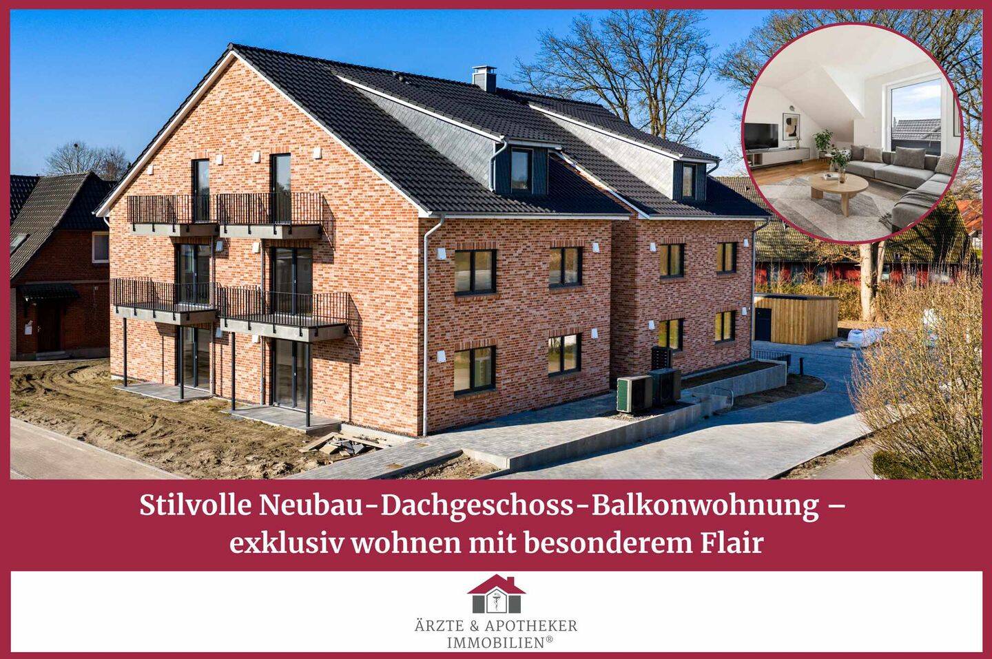 Stilvolle Neubau-Dachgeschoss-Balkonwohnung – exklusiv wohnen mit besonderem Flair, 23816 Leezen