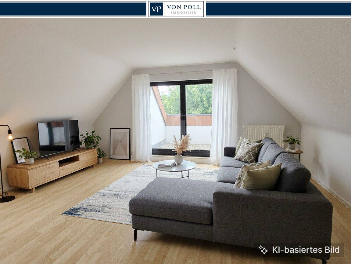 VON POLL – BAD HOMBURG: Ruhige Dachgeschoss-Wohnung mit Loggia, 61350 Bad Homburg v.d. Höhe