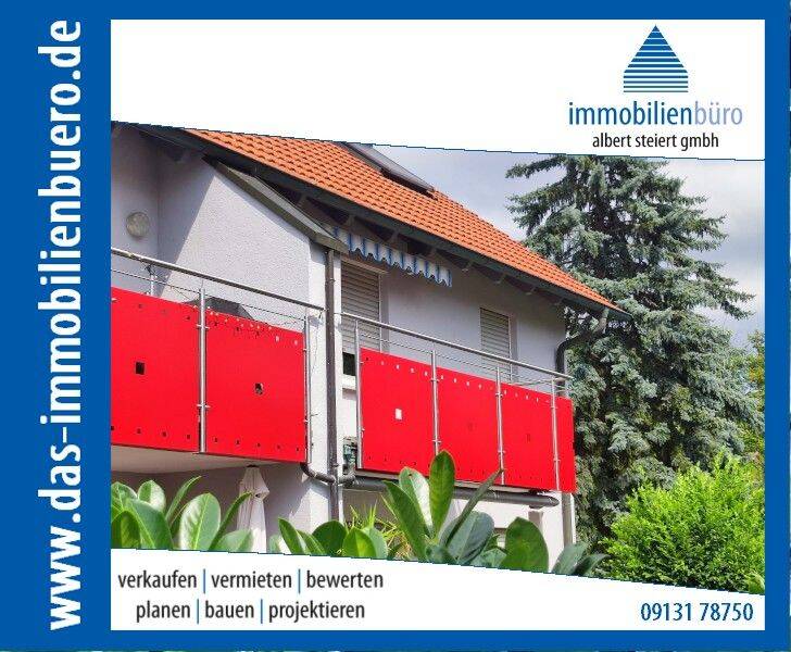 Bezugsfreie 3-Zimmer-Wohnung in Baiersdorf mit Balkon, Gartenanteil und 2 KFZ-Stellplätze inklusive, 91083 Baiersdorf
