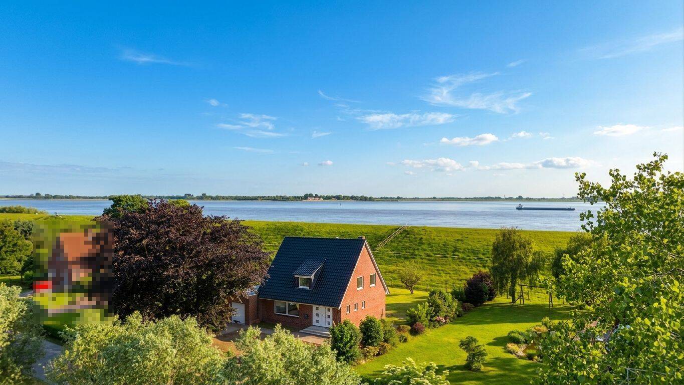 Einfamilienhaus in erster Deichlage direkt an der Elbe, 25377 Kollmar