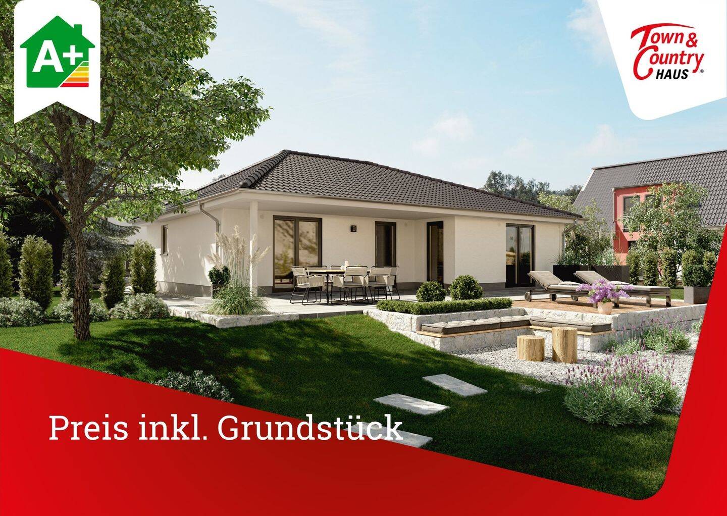 Winkelbungalow 108 massiv gebaut, Preis inkl. Grundstück, 54429 Schillingen