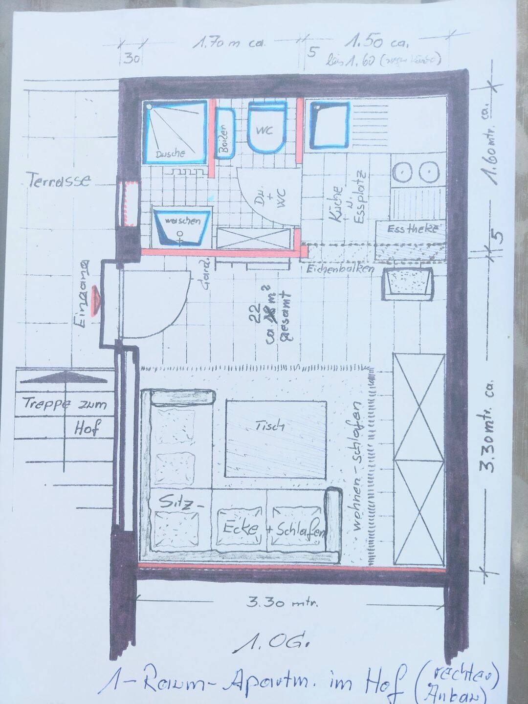 Mietwohnung, 1 Zimmer, 23 m², in Püttlingen, 66346 Püttlingen