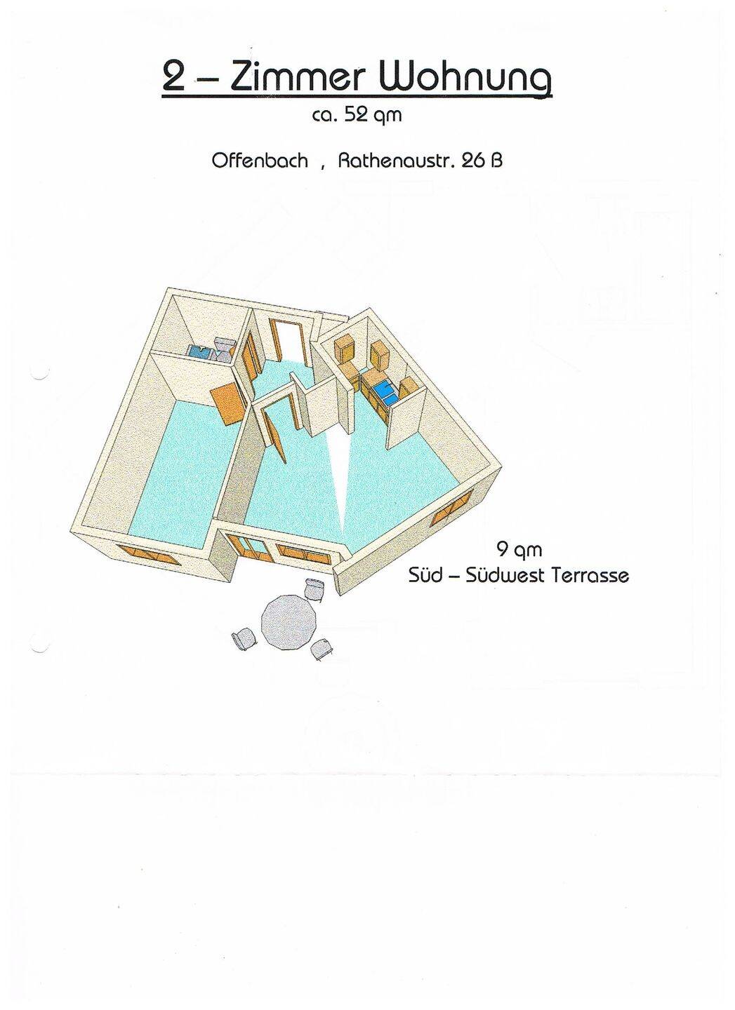 2-ZW mit Terrasse und TG-Stellplatz, 63067 Offenbach am Main (Kaiserlei Offenbach am Main)