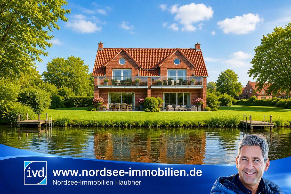 EG Wohnung direkt am See – Erstbezug A+ mit Wärmepumpe und Steg am Wasser, 26506 Norden