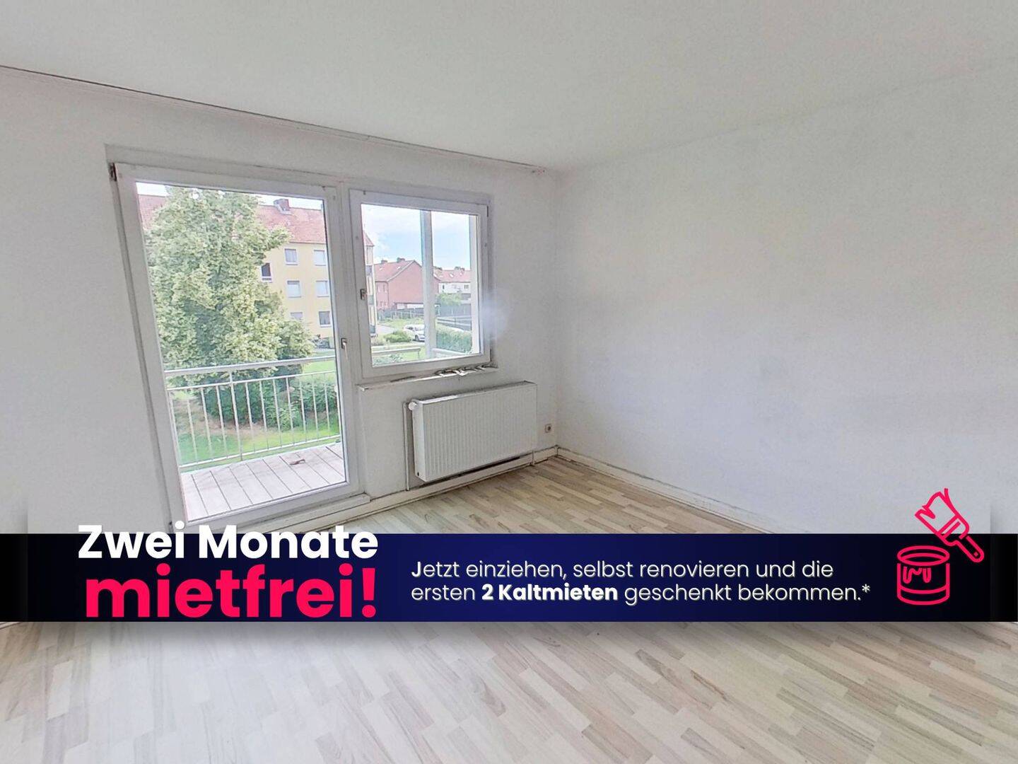 2 NKM FREI: Schöne 2-Zimmer-Wohnung mit BALKON in Minden-Dankersen, 32423 Minden