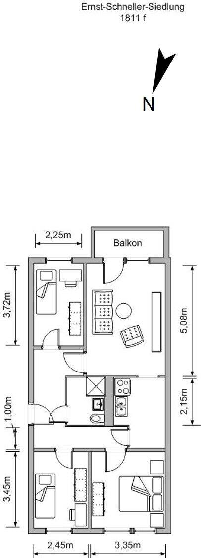 4-Raumwohnung in ruhiger Lage, 9350 Lichtenstein/Sa.