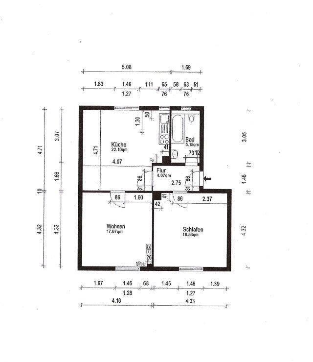 Frisch renovierte 3 Zimmer Wohnung, 57368 Lennestadt