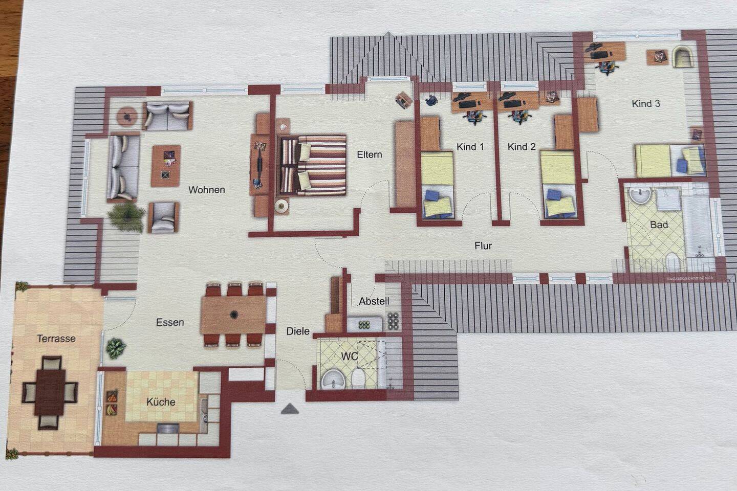 Großzügige Dachgeschosswohnung mit Loggia und Garage im 6-Familienhaus., 45549 Sprockhövel