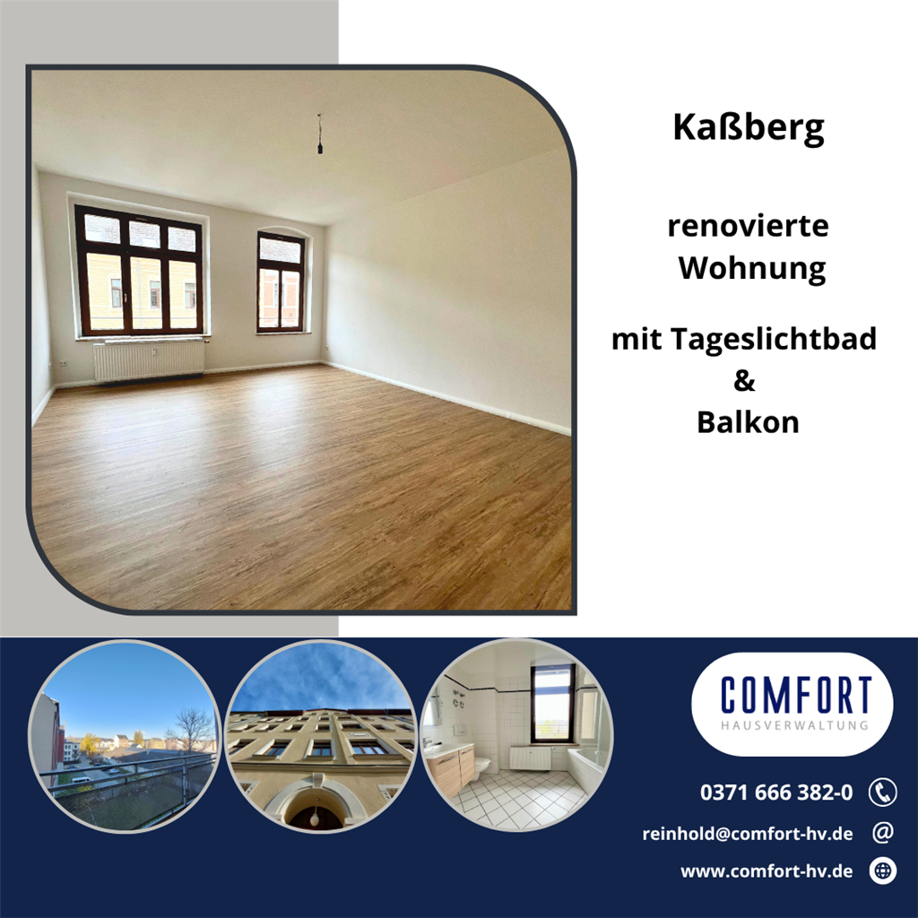 2-Zi.-Whg. mit Balkon / Tageslicht / EBK mgl. auf dem Kaßberg ***