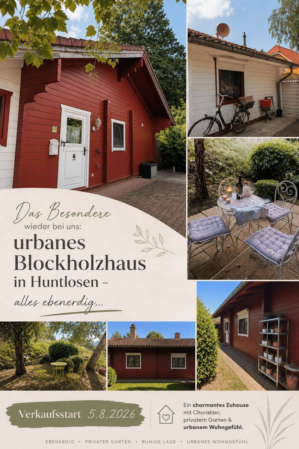 Huntlosen….Sie suchen etwas Besonderes…? Ebenerdiges Blockholzhaus in traumhaft ländlicher Lage!, 26197 Großenkneten