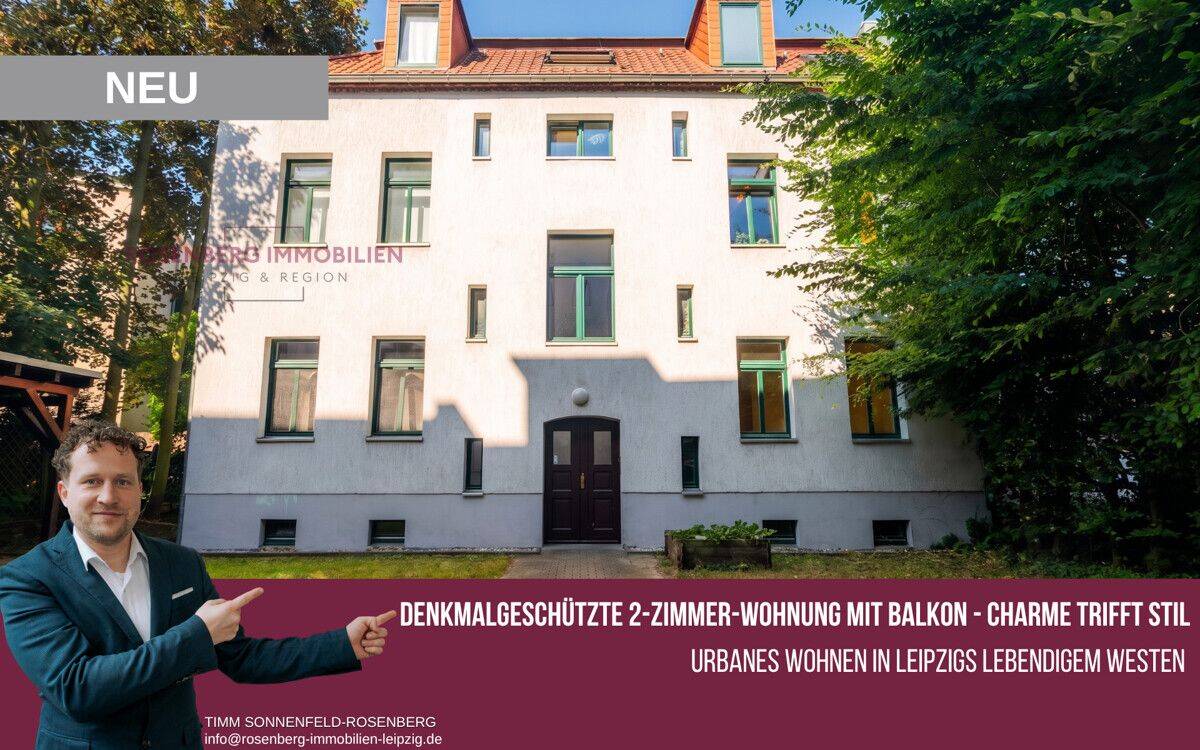 Denkmalgeschützte 2-Raumwohnung mit Balkon in Leipzig-Altlindenau, 4177 Leipzig (Altlindenau Lindenau)