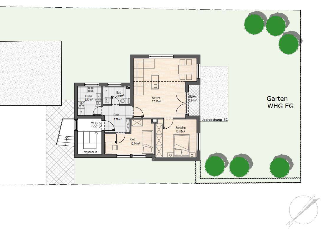 PROVISIONSFREI 3-Zi. Wohnung, Ihr neues Zuhause in Frechen‑Königsdorf – Licht, Ruhe & Lebensqualität, 50226 Frechen