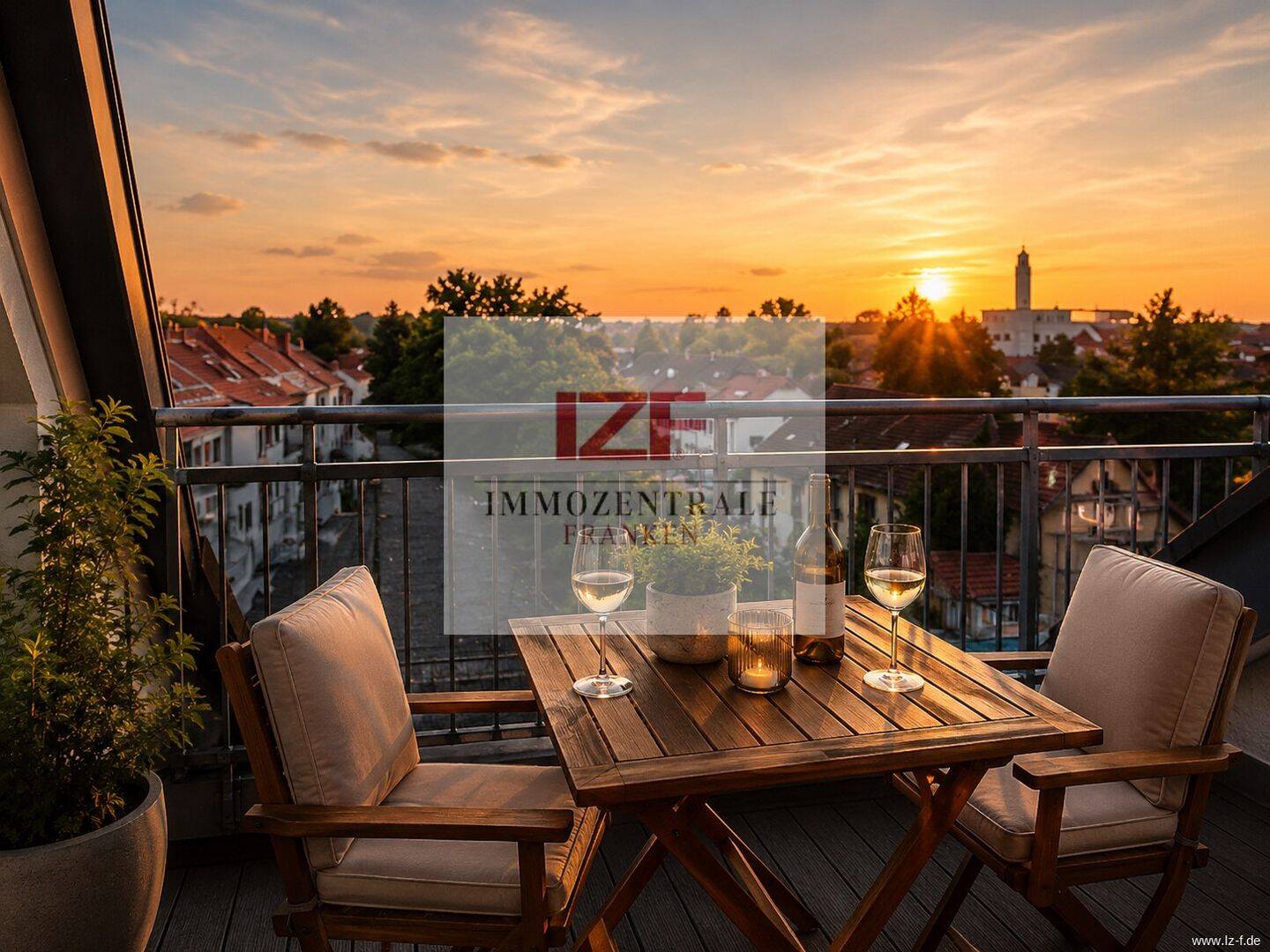 Über den Dächern von Nürnberg: 2-Zimmer-Dachgeschosswohnung mit Kamin, Dachloggia & Weitblick, 90441 Nürnberg (Gibitzenhof Sandreuth Schweinau Werderau)