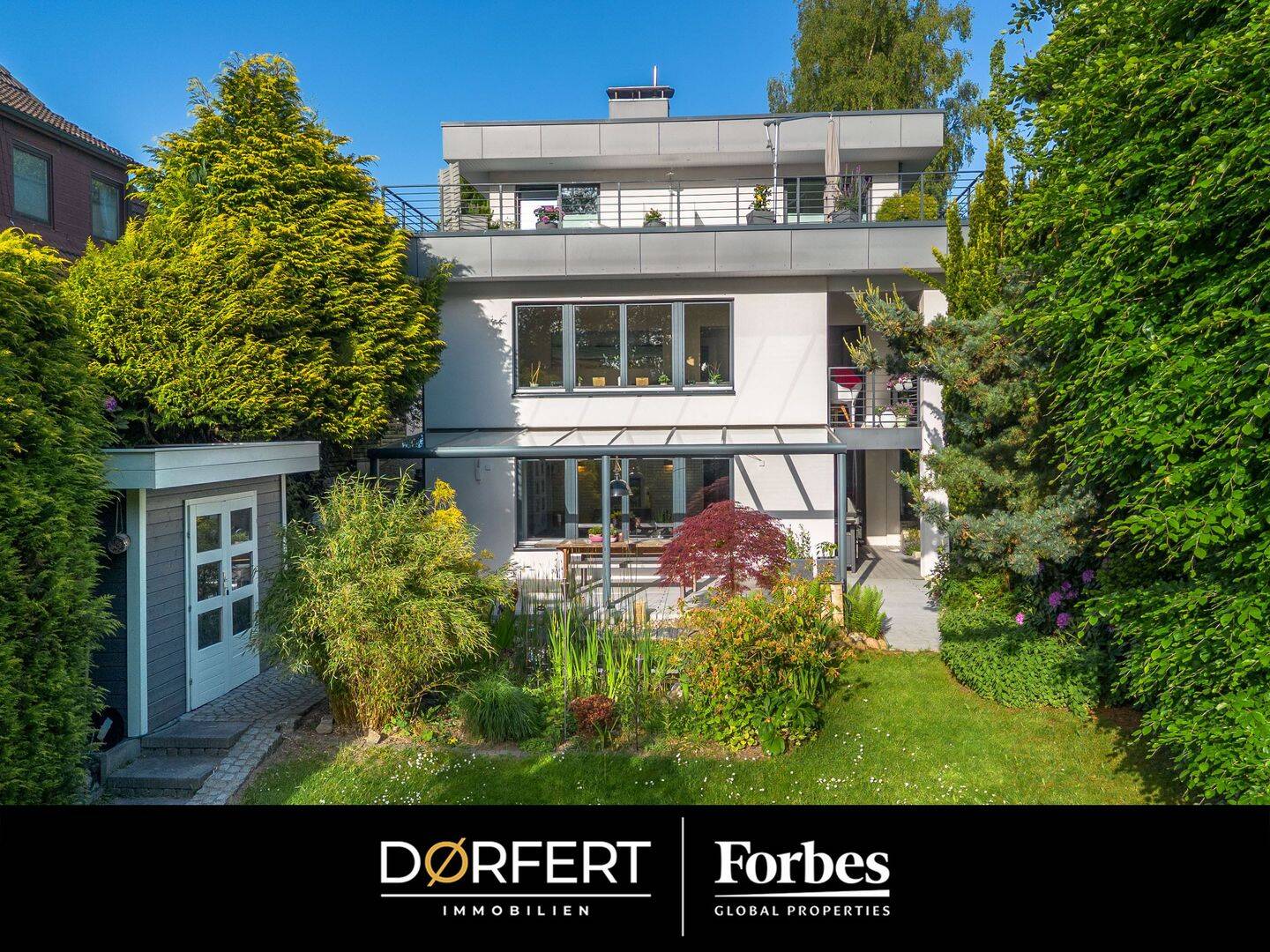Bauhausvilla mit vielen Extras und Grundstück mit Wald, 22397 Hamburg (Wandsbek Duvenstedt Lemsahl-Mellingstedt Wohldorf-Ohlstedt)