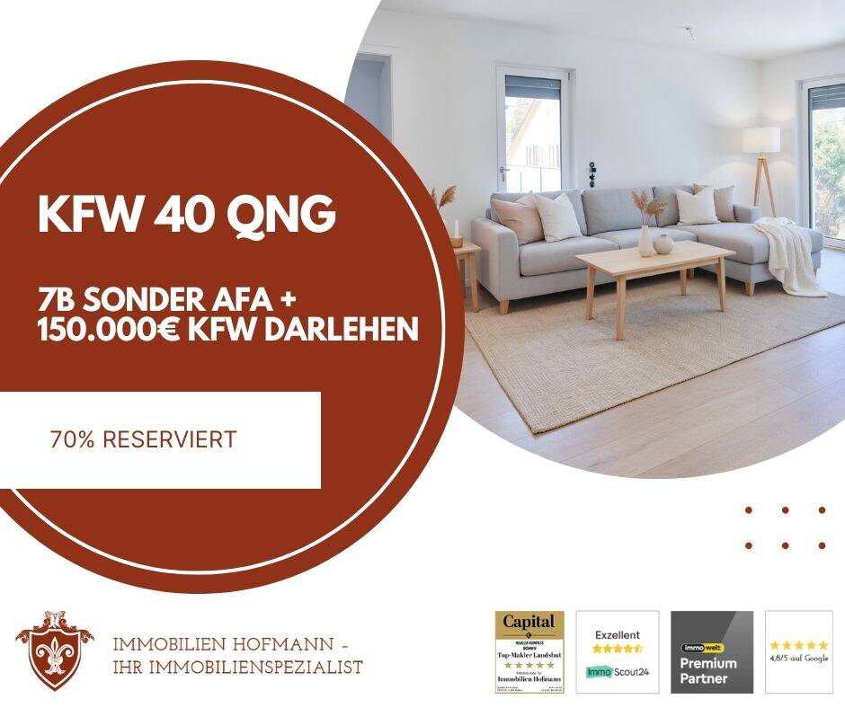 Sichern Sie sich jetzt Ihr Investment mit einem 360° Service – Ihr neues KfW 40 QNG Projekt wartet!, 84036 Landshut