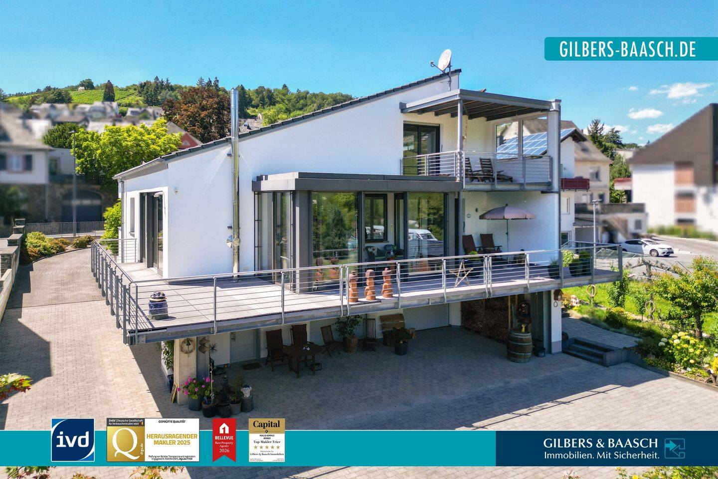 Bernkastel-Kues: Moderne Architektenvilla in top Lage mit großem Grundstück / Moselblick / Erdwärme, 54470 Bernkastel-Kues