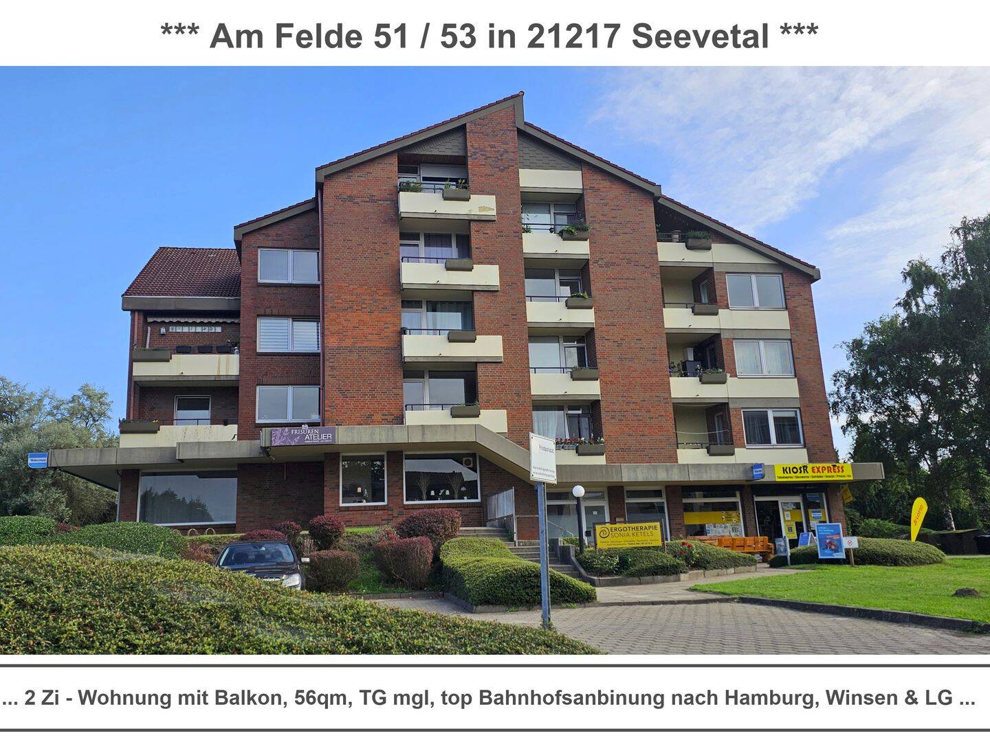2 Zi – Rotklinker – Wohnung mit neuer EBK in Toplage zu Bus & Bahn, 21217 Seevetal