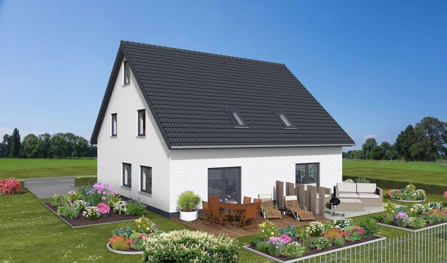 +++NEUBAU+++ Moderne Doppelhaushälfte inklusive Grundstück in Stralsund zu verkaufen, 18437 Stralsund