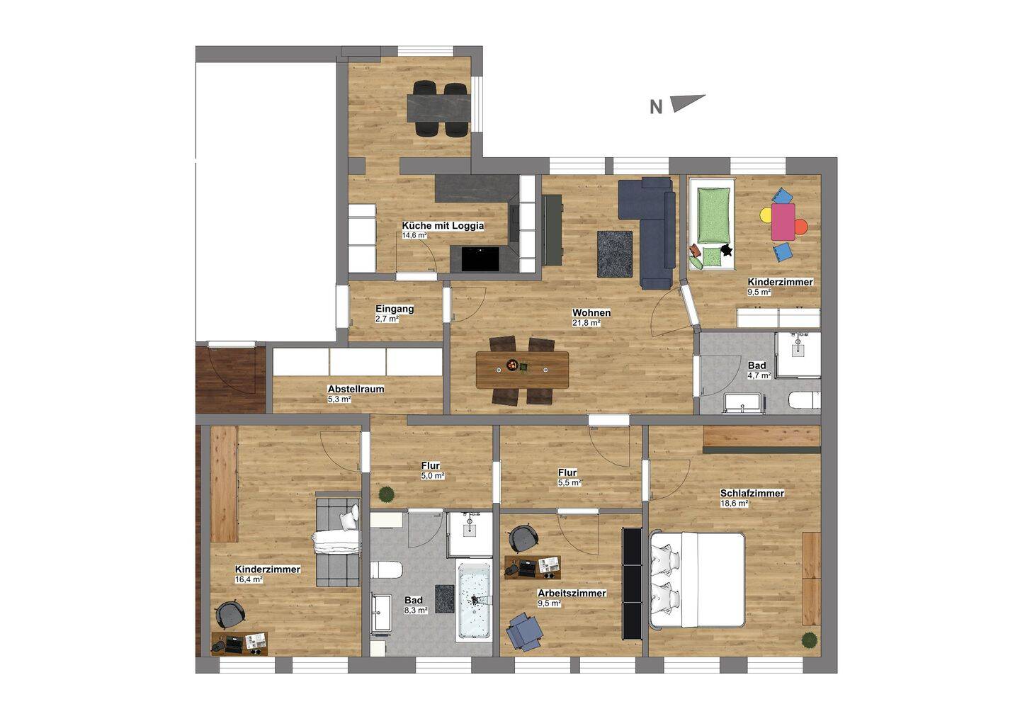 Modernes Wohnen in frisch renovierter 5-Raumwohnung, 4720 Döbeln
